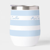 Beach Blue Strp PERSONALIZED Insulated Tumbler Cup (Rechts)