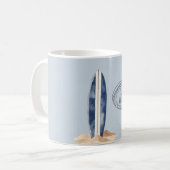Beach Blue Surf Board Koffiemok (Voorkant links)