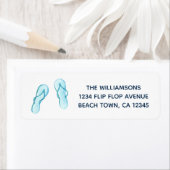 Beach Blue Teenslippers Etiket (Insitu)