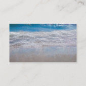 Beach Blue Tropical Ocean Waves Coastal Art Visitekaartje (Achterkant)
