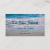 Beach Blue Tropical Ocean Waves Coastal Art Visitekaartje (Voorkant)