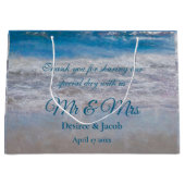 Beach Blue Tropical Wedding Coastal Ocean Waves Groot Cadeauzakje (Voorkant)