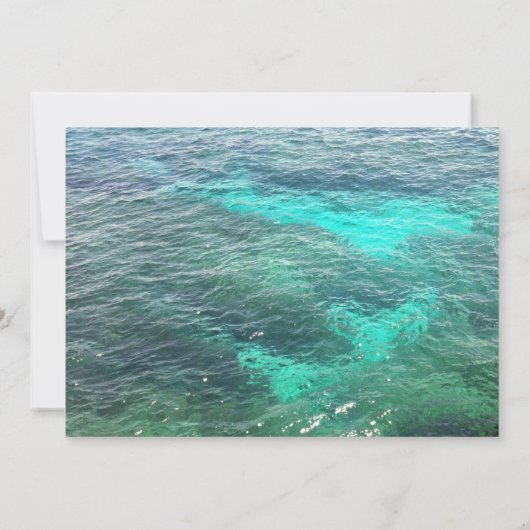 Beach Blue Water Retirement Party Kaart (Achterkant)