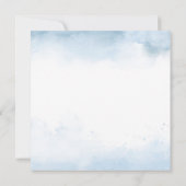 Beach Blue Waterverf Anker Nautische bruiloft Kaart (Achterkant)