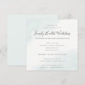 BEACH BLUE WATERVERF BRUSH STROKE WORKSHOP EVAL KAART (Voorkant / Achterkant)