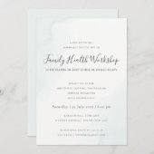 BEACH BLUE WATERVERF BRUSHSTROKE WORKSHOP EVAL KAART (Voorkant / Achterkant)