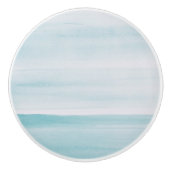 Beach Blue Waterverf keramische knop (Voorkant)