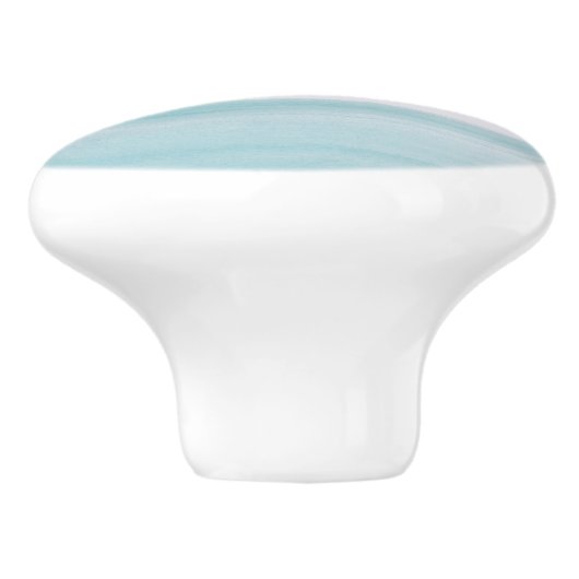 Beach Blue Waterverf keramische knop (Zijkant)
