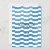 Beach Blue Waterverf Weddenschap Hartelijk dank Bedankkaart (Achterkant)