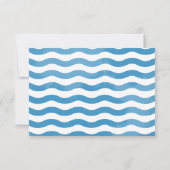 Beach Blue Waterverf Weddenschap RSVP-kaarten RSVP Kaartje (Achterkant)