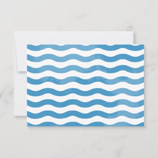 Beach Blue Waterverf Weddenschap RSVP-kaarten RSVP Kaartje (Achterkant)
