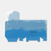 Beach Blue Waterverf Wedding Bedankdoosjes (Uitgevouwen)