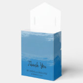 Beach Blue Waterverf Wedding Bedankdoosjes (Geopend)