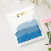 Beach Blue Waterverf Wedding Bedankzakje (Gezegeld)