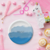 Beach Blue Waterverf Wedding Papieren Bordje (Feest)