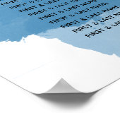 Beach Blue Waterverf Wedding Seating Chart Poster (Hoek)