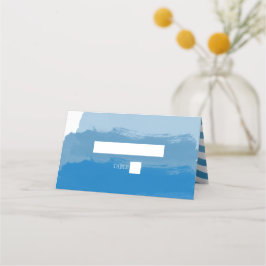 Beach Blue Waterverf Weduwkaart Plaatskaartje