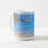 Beach Blue Waves Acrylverfkoffie Mok (Voorkant links)