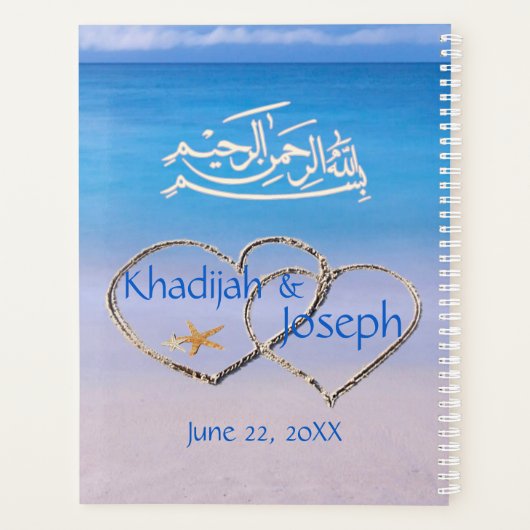 Beach & Blue Zee Islamic Muslim Weduwen Planner (Achterkant)