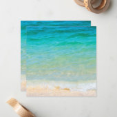 Beach Blue Zee Waves Seaside Sand Blank Sjabloon (Voorkant / Achterkant in situ)