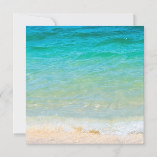 Beach Blue Zee Waves Seaside Sand Blank Sjabloon (Voorkant)