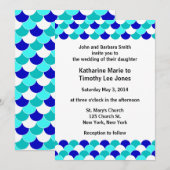 Beach Blues Wedding Kaart (Voorkant / Achterkant)