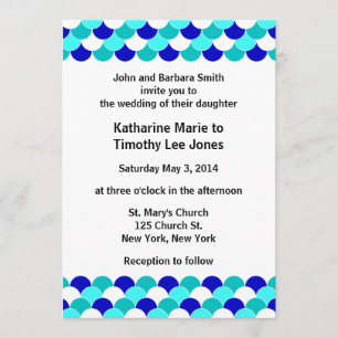 Beach Blues Wedding Kaart