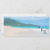 Beach Boarding pass bruiloft opslaan van de datum Kaart (Achterkant)