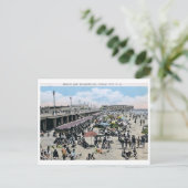 Beach & Boardwalk, Ocean City, Vintage van NJ Briefkaart (Staand voorkant)