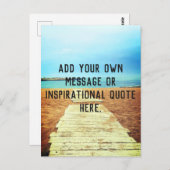 Beach Boardwalk - Voeg uw eigen bericht of quote t Briefkaart (Voorkant / Achterkant)