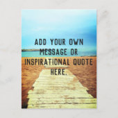 Beach Boardwalk - Voeg uw eigen bericht of quote t Briefkaart (Voorkant)