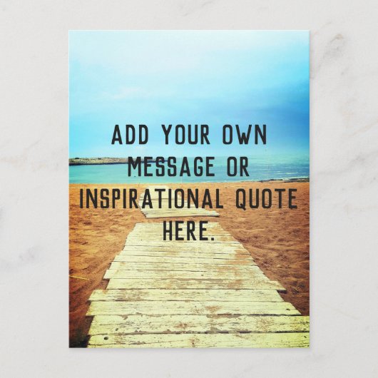 Beach Boardwalk - Voeg uw eigen bericht of quote t Briefkaart (Voorkant)