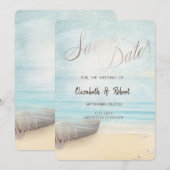 Beach Boat Lighthouder Save the Date (Voorkant / Achterkant)