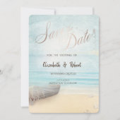 Beach Boat Lighthouder Save the Date (Voorkant)