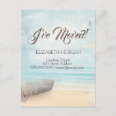 Beach Boat Lighthouse Moving Aankondigingskaart (Voorkant)