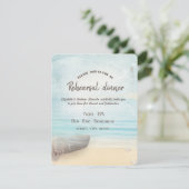 Beach Boat Lighthouse Rehearsal Dinner Kaart (Staand voorkant)