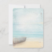 Beach Boat Lighthouse Rehearsal Dinner Kaart (Achterkant)