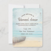 Beach Boat Lighthouse Rehearsal Dinner Kaart (Voorkant)