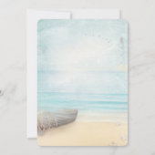 Beach Boat Lighthouse Wine Glass Verloving Kaart (Achterkant)