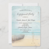 Beach Boat Lighthouse Wine Glass Verloving Kaart (Voorkant)