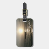 Beach,Boat,Sunset-Personalized Bagagelabel (Voorkant verticaal)