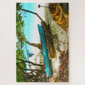 Beach Boats Jamaica. Jigzaag Puzzle Legpuzzel (Verticaal)