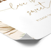 Beach bohemian pampas gras Love is lief Poster (Hoek)