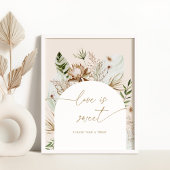 Beach bohemian pampas gras Love is lief Poster