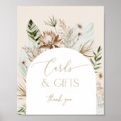 Beach bohemian pampas graskaarten en geschenken poster (Voorkant)