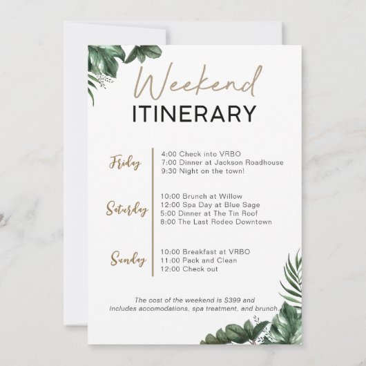 Beach Boho Bachelorette Weekend Party Uitnodiging (Achterkant)