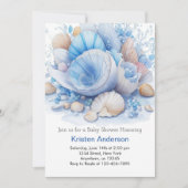 Beach Boho Seashell Adventure Boy Baby shower Kaart (Voorkant)