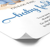 Beach boho teddy beer Raad het Baby-voedselspel Poster (Hoek)