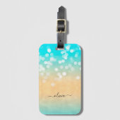  Beach Bokeh Bagagelabel (Voorkant (verticaal))