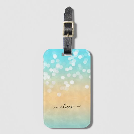  Beach Bokeh Bagagelabel (Voorkant (verticaal))